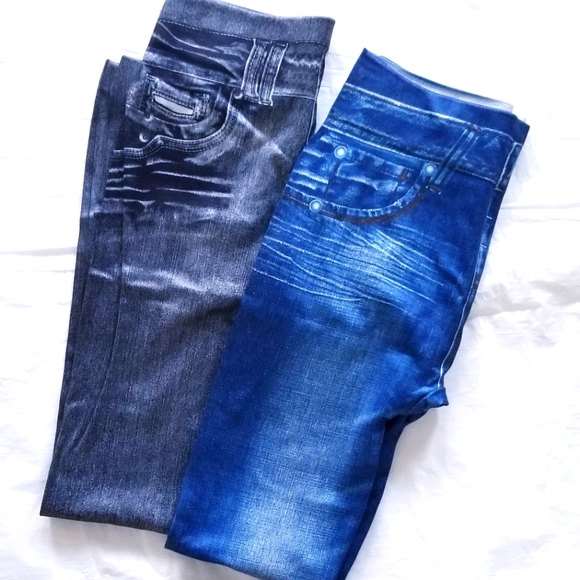 unknown Pants - Women's Jean Print Leggings Size L/XL New